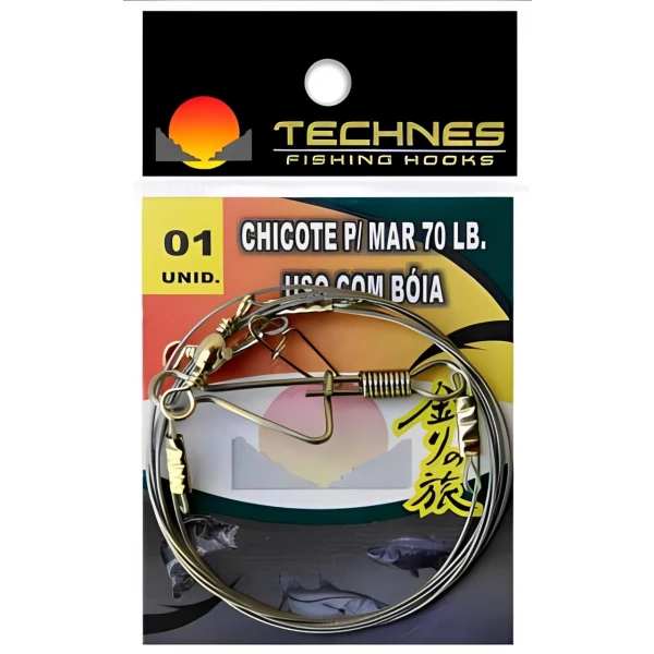 Chicote Technes p/ Espada 70 Lbs (Uso com Bóia)