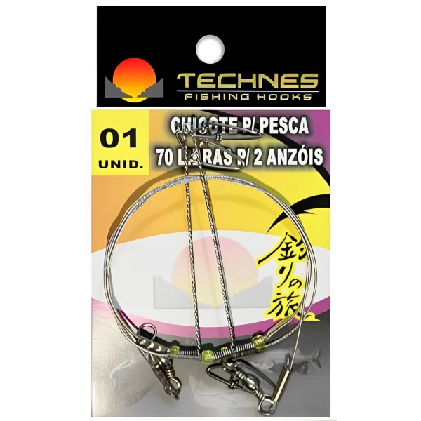 Chicote Technes p/ 02 Anzóis com Rotor